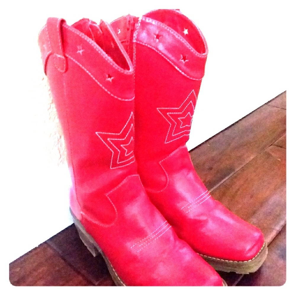 Girls Red Gymboree Cowboy Boots