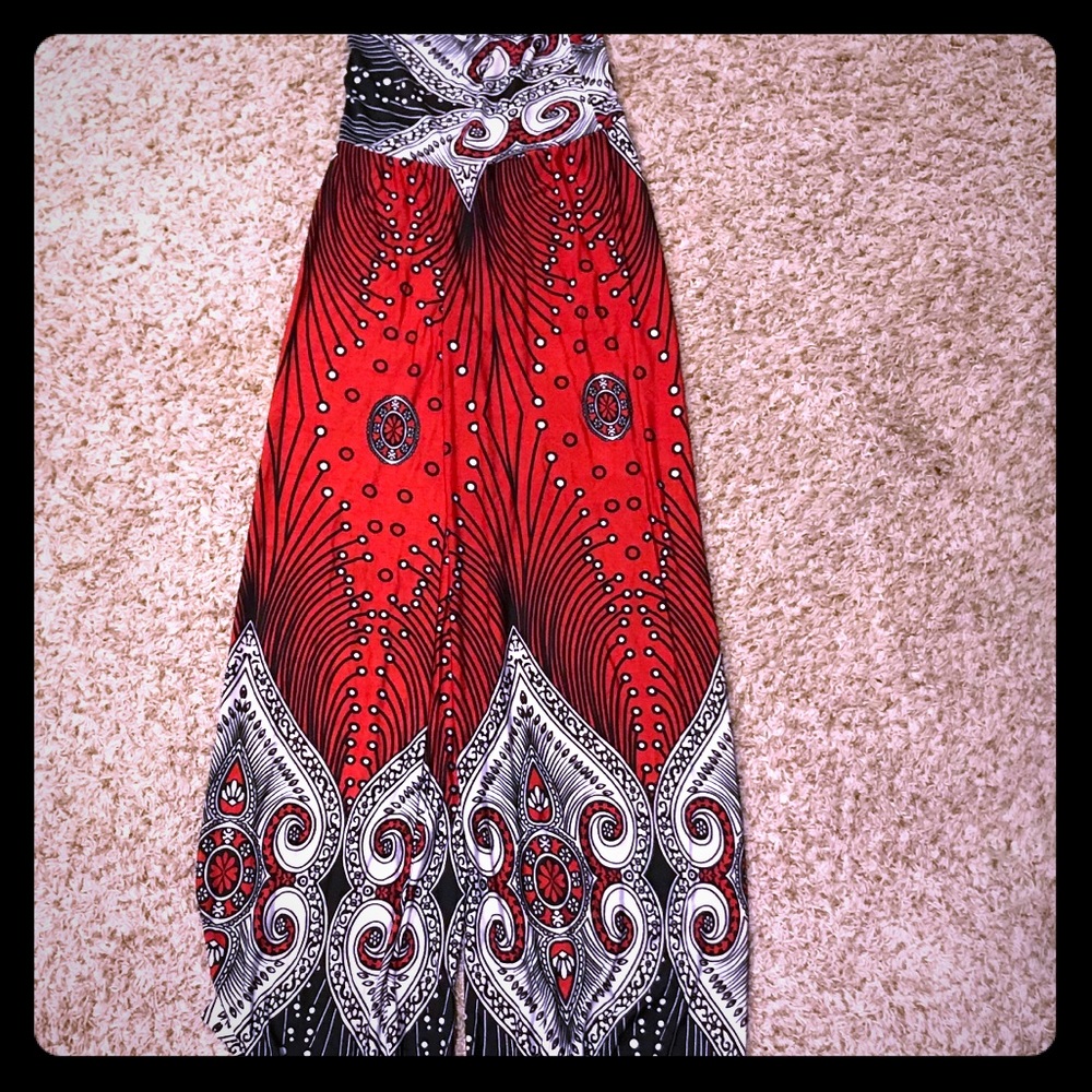 Colorful palazzo pants sz S
