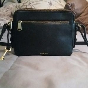 Like New Black Fossil Crossbody