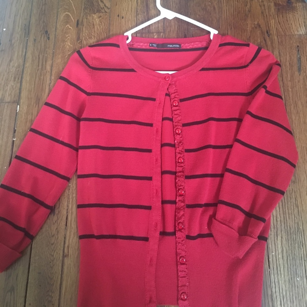 Red and black sweater