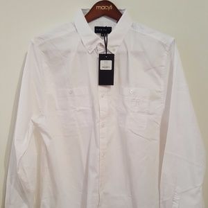 Five Four Men's Button Down Shirt Size XL White Five Four Men's Button Down Shirt Size XL White