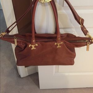Tory Burch  handbag, luggage color, gently used