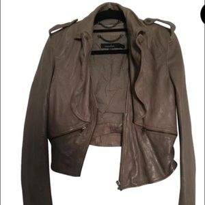 MUUBAA Leather Biker Jacket