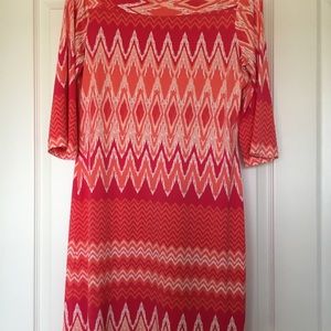 Donna Morgan Orange Hot Pink dress