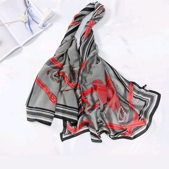 New arrival silk printed long scarf - Picture 3 of 3