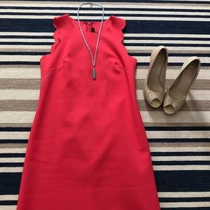 Pink Scalloped J.Crew Dress Size 4