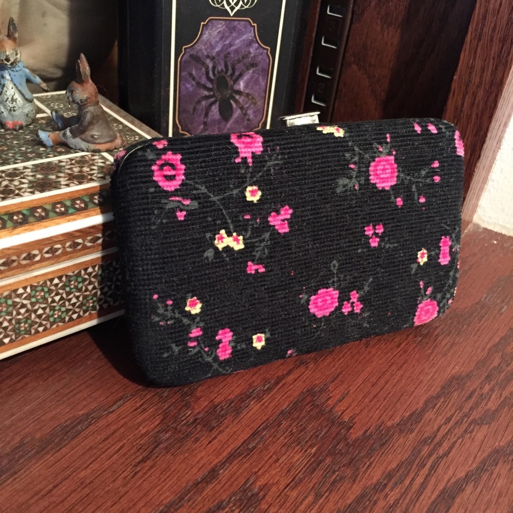 Floral Corduroy Card Case