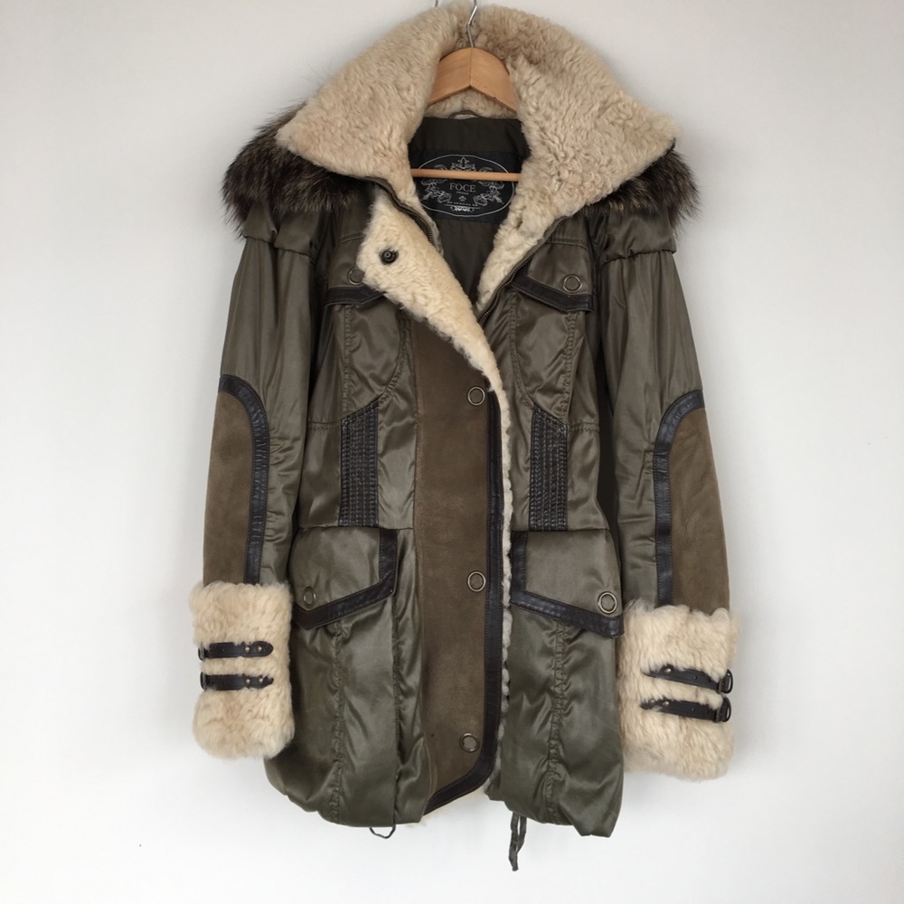 FOCE leather winter coat
