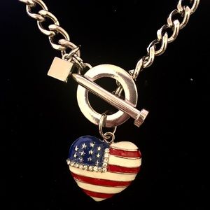 LAST ONE!  ✨ USA Heart Pendant Necklace ✨