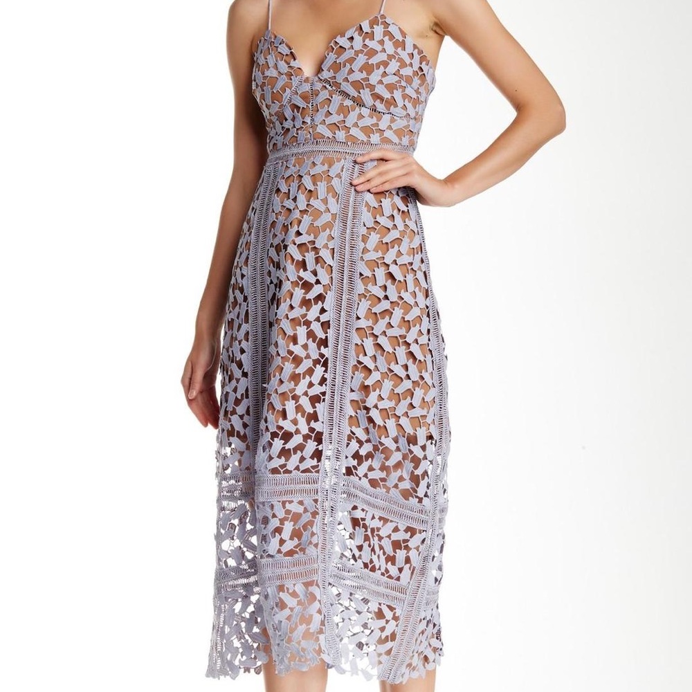 NWT XS - ELLIATT nude/lilac tingle midi dress