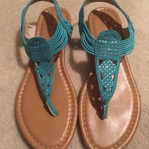 Turquoise sandals size 7 1/2