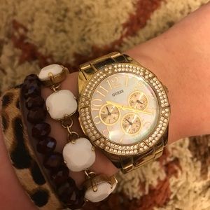 Gold Guess watch