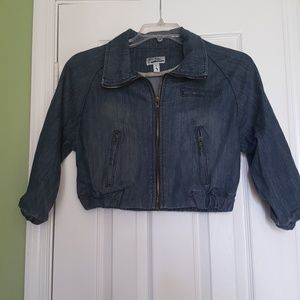 Chic like new crop denim jacket