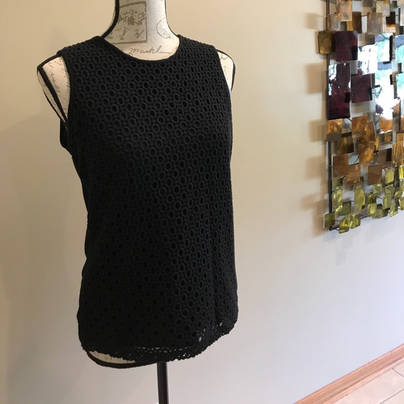 Talbots Tops - EUC Talbots crocheted sleeveless shirt size S