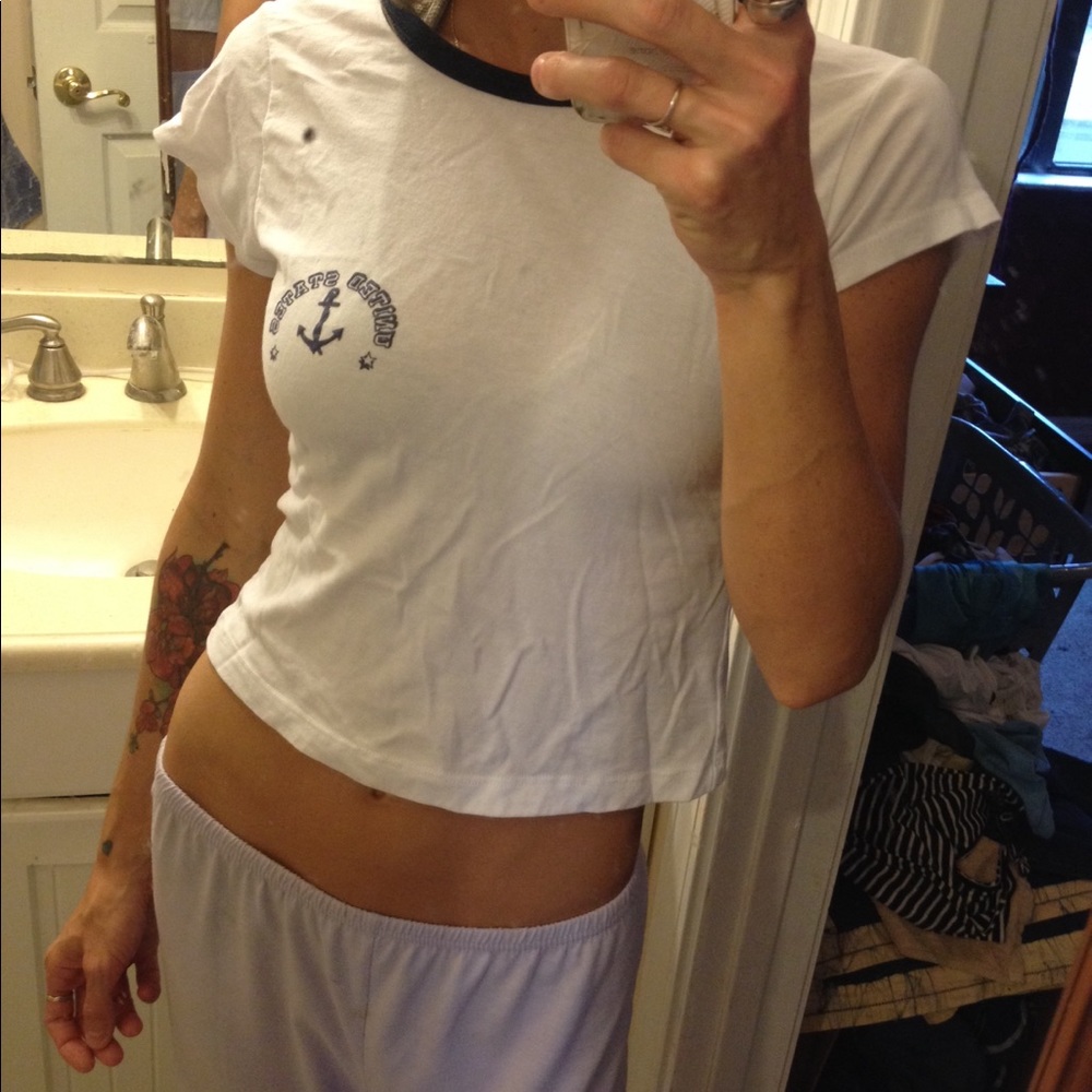 Brandy Melville United States USA crop ringer tee