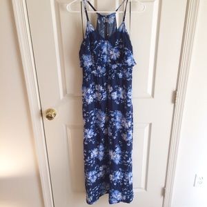 Lauren Conrad Blue Floral Maxi Dress