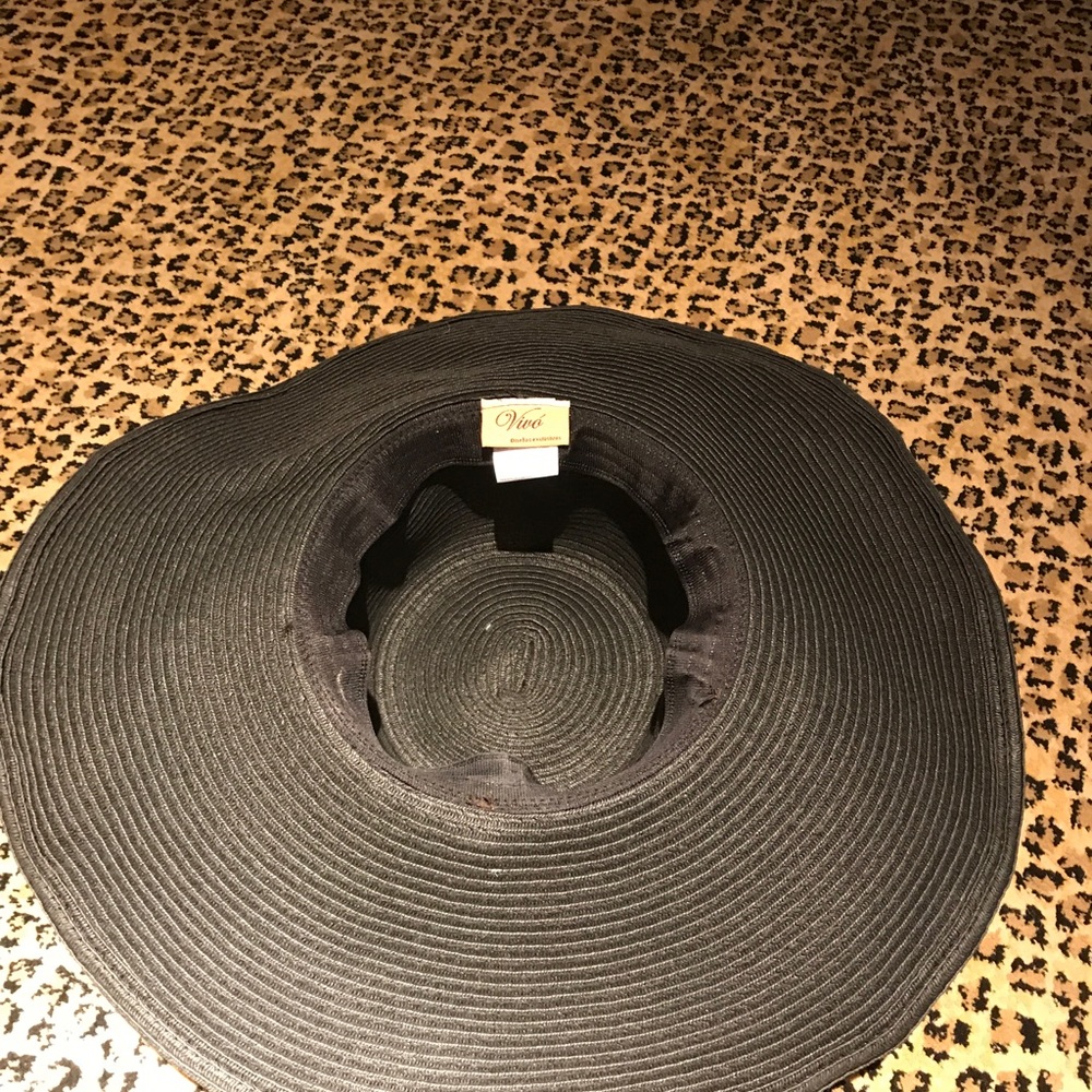 Vivo Black floppy Raffia hat - Picture 4 of 5