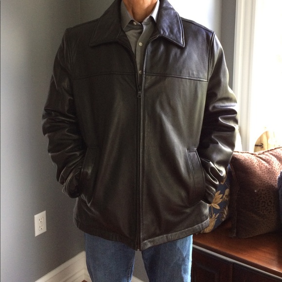 Tommy Hilfiger Leather Jacket - Men's XL