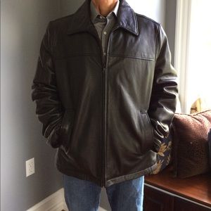 Tommy Hilfiger Leather Jacket - Men's XL
