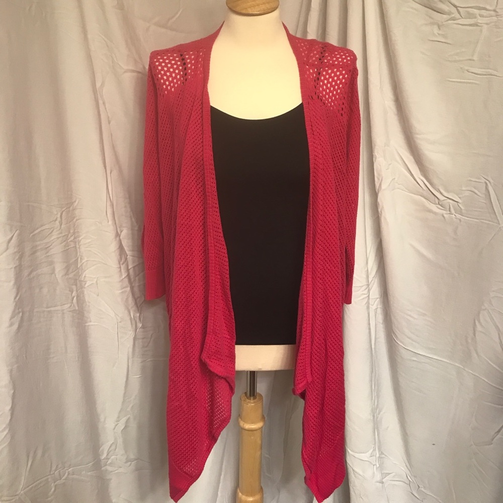 American Eagle Hot Pink Open Cardigan