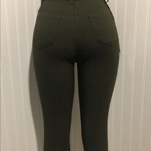 Olive green stretchy Jeggings