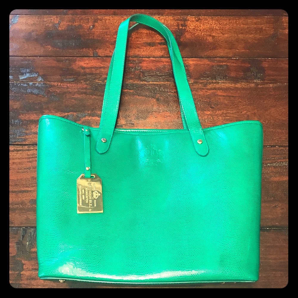 Unique Green Ralph Lauren Tote