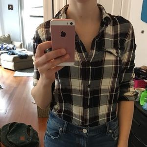 Madewell classic plaid top