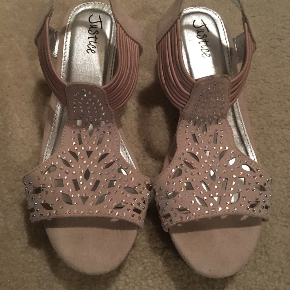 Justice tan sandals