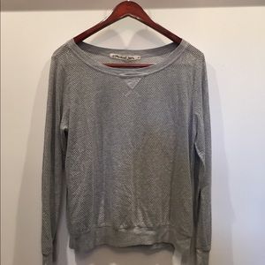 Michael stars long sleeve light mesh top