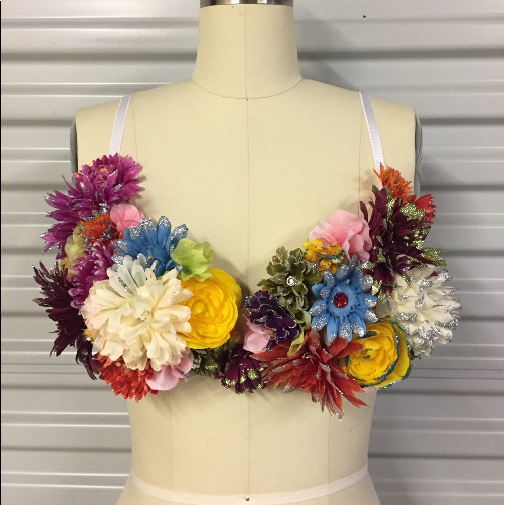 Sparky Flower Rave Party Bra