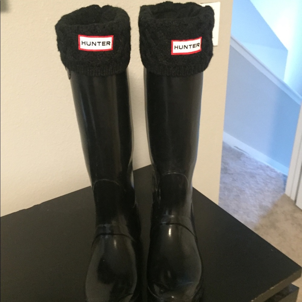 Tall Black Hunter Boots