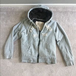 Abercrombie & Fitch Distressed Sherpa hoodie