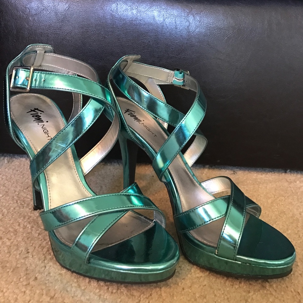 Teal Fioni Night Heels
