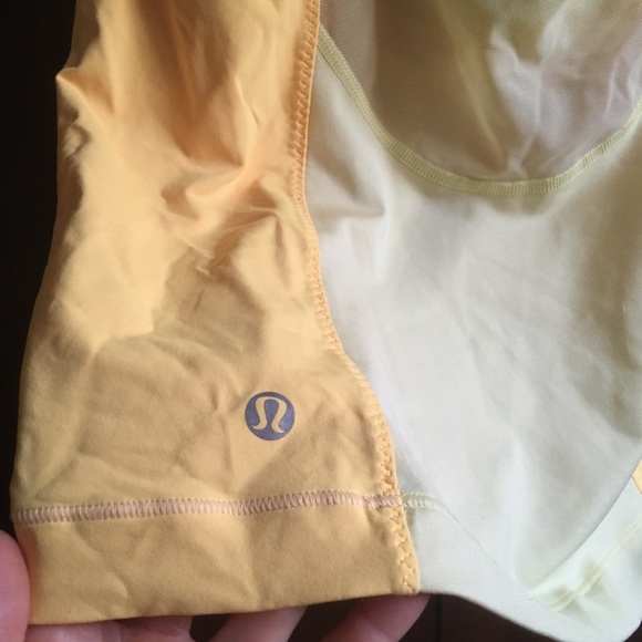 [SOLD] Lululemon Yellow Meshback Cut-out Tank Top - Picture 3 of 5