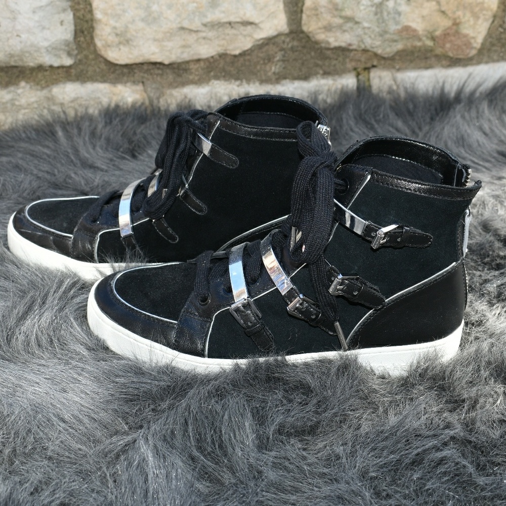 💕MICHAEL KORS metallic buckle hightops