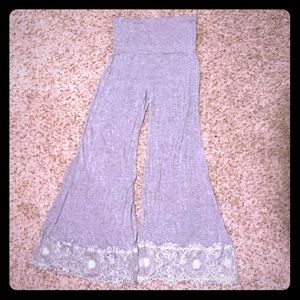 Grey palazzo pants