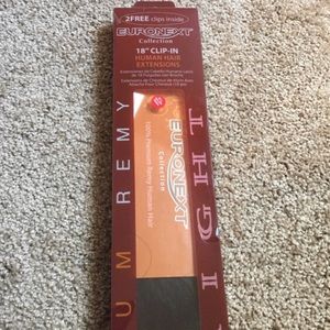 18" jet black Euronext 100% human extensions