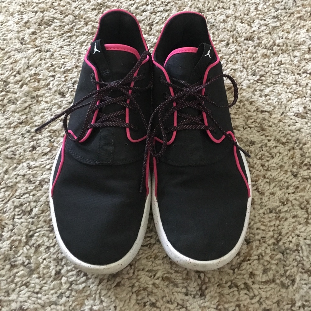 Black and pink Jordan’s