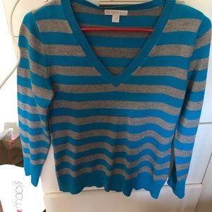 Blue and silver glitter sweater