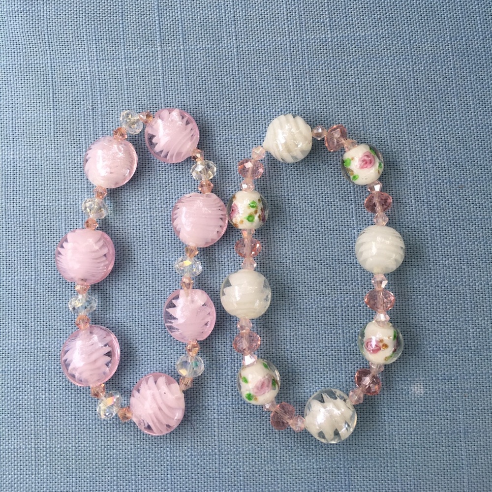 Pink and White Bracelet Bundle