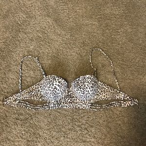 Worn once leopard print VS Bikini Top