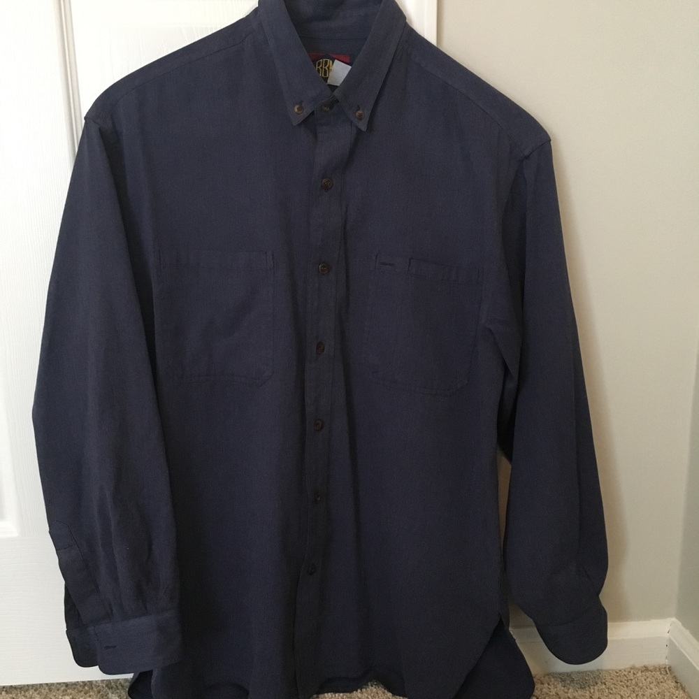 Men's denim long sleeve button down