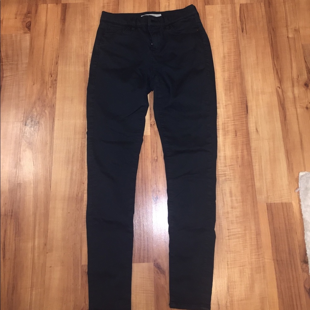 Topshop Dark Teal Leigh High Waisted Skinny