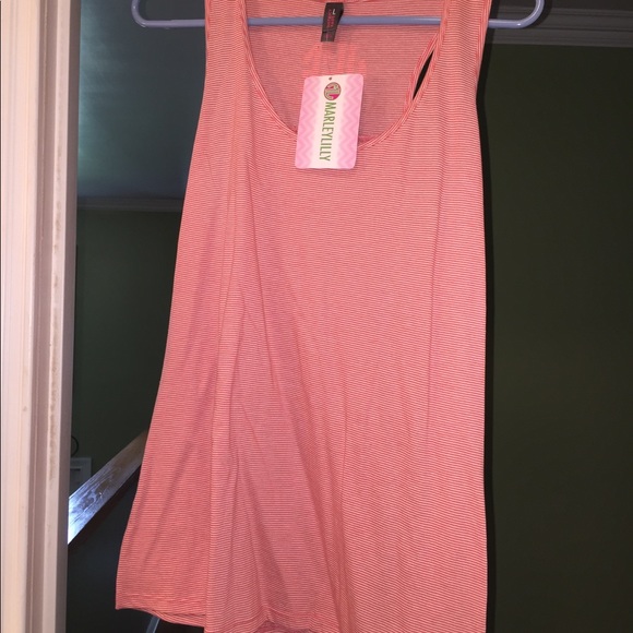 Pink & White Razorback Tank Top - Picture 1 of 3