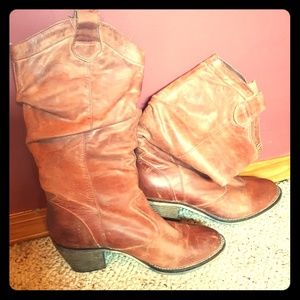 Distressed Aldo Cowboy Boots