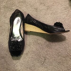 Anne Klein open toed wedges