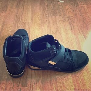 ZARA hi top sneakers with gold metal