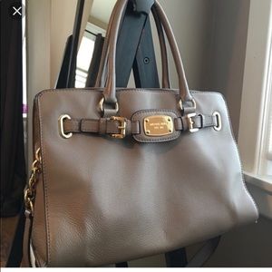 Charcoal gray Michael Coors purse