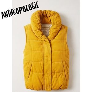 Anthro Pilcro Mustard Yellow Puffy Vest