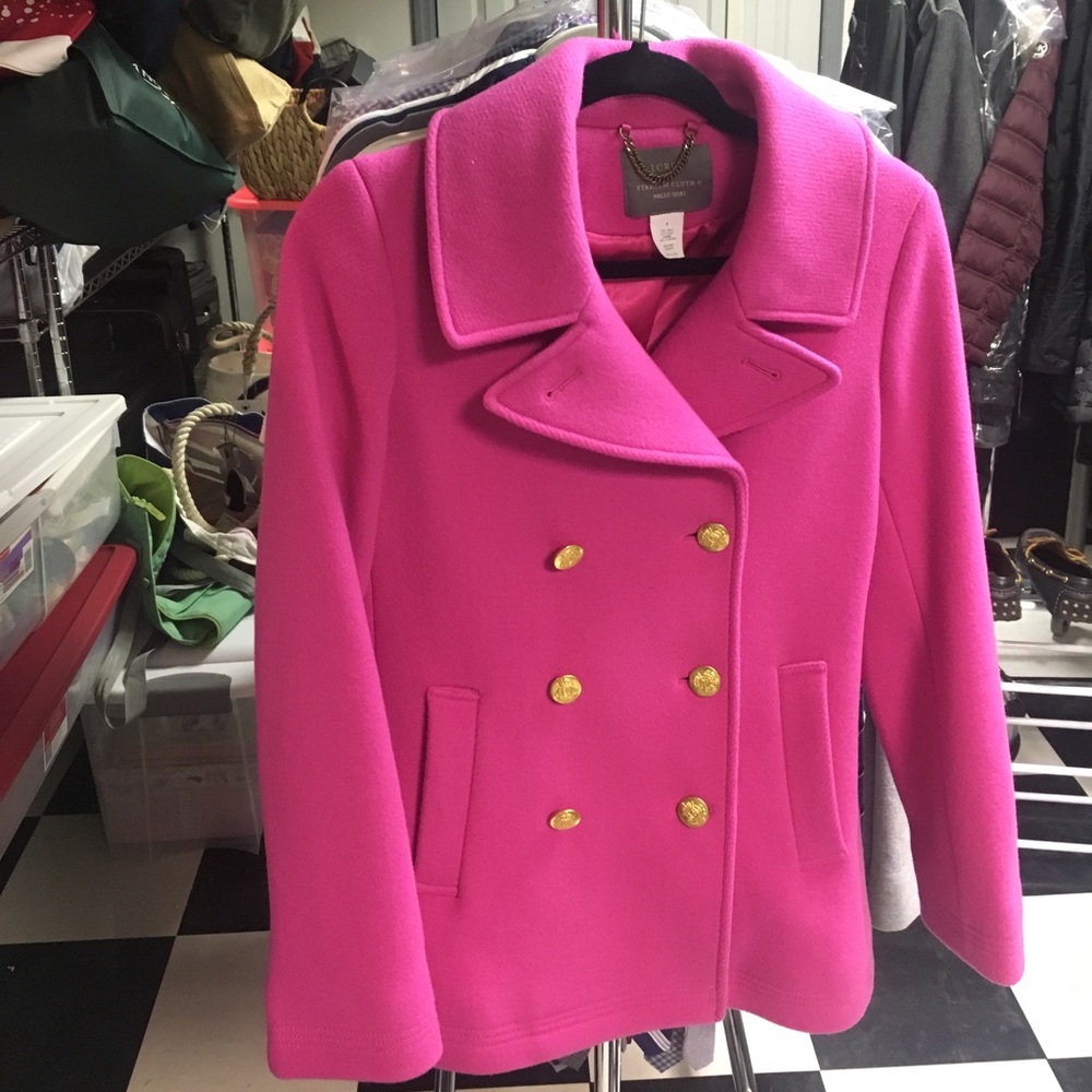 Jcrew Hot Pink Peacoat